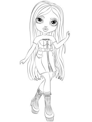 Rainbow High boyama sayfası,  coloring page, Rainbow High Avery Styles, 