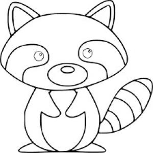 Rakun boyama sayfası, Raccoons coloring page, Sevimli Rakun, 