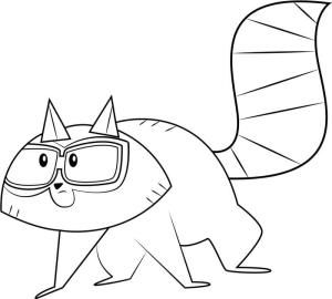 Rakun boyama sayfası, Raccoons coloring page, Total Drama’dan Rakun, 