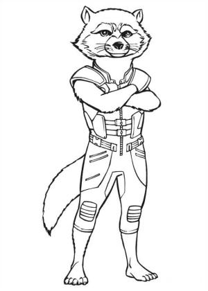 Rakun boyama sayfası, Raccoons coloring page, Roket Rakun, 