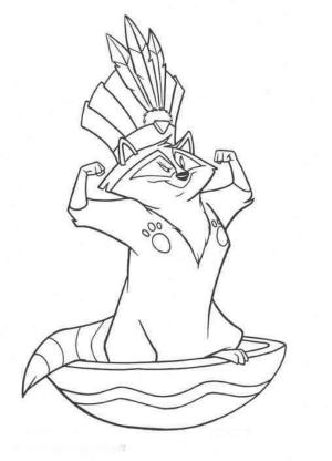 Rakun boyama sayfası, Raccoons coloring page, Patrik Rakun, 