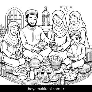 Ramazan Bayramı boyama sayfası – boyama etkinliği, çocuk aktivitesi