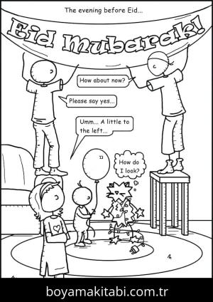 Ramazan Bayramı boyama sayfası – evde etkinlik, ücretsiz yazdır