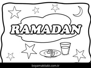 Ramazan Bayramı boyama sayfası – boyama çalışması, yaratıcılığı geliştirir