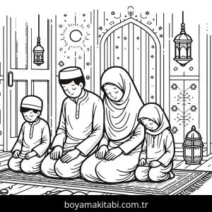 Ramazan Bayramı boyama sayfası – kolay boyama, eğitici aktivite