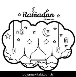 Ramazan Bayramı boyama sayfası – yaratıcılığı geliştirir, keyifli zaman