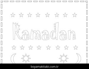 Ramazan Bayramı boyama sayfası – boyama çalışması, yaratıcılığı geliştirir