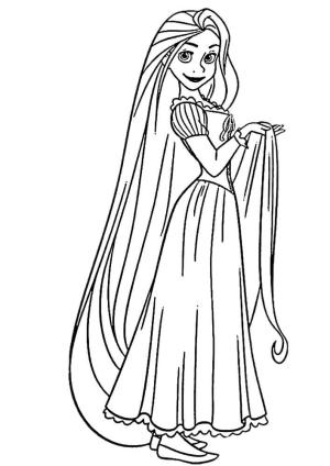 Rapunzel boyama sayfası,  coloring page, Temel Rapunzel, 