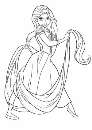 Rapunzel boyama sayfası,  coloring page, Serin Rapunzel, 