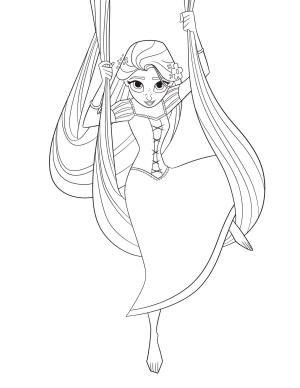 Rapunzel boyama sayfası,  coloring page, Güzel Rapunzel, 