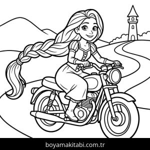 Rapunzel boyama sayfası – çocuklar için, çizgi film temalı
