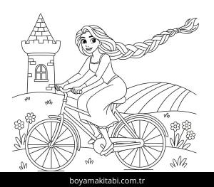 Rapunzel boyama sayfası – ücretsiz yazdır, boyama etkinliği