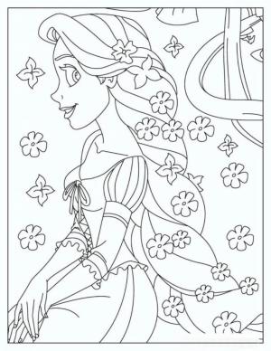 Rapunzel boyama sayfası,  coloring page, Normal Rapunzel, 