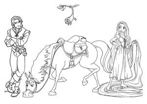 Rapunzel boyama sayfası,  coloring page, Temel Rapunzel ve Arkadaşları, 