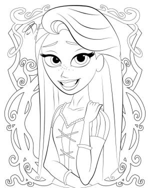 Rapunzel boyama sayfası,  coloring page, Komik Rapunzel, 