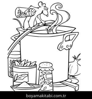 Ratatuy boyama sayfası – boyama etkinliği, çocuk aktivitesi