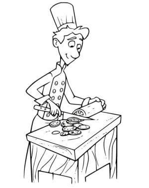 Ratatuy boyama sayfası,  coloring page, Ratatouille Linguini Mutfakta, 