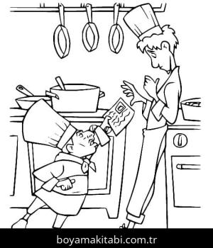 Ratatuy boyama sayfası – el becerilerini geliştirir, boyama çalışması