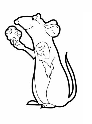 Ratatuy boyama sayfası,  coloring page, Remy Smelling Cheese, 