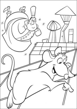 Ratatuy boyama sayfası,  coloring page, Ratatouille Mutlu Remy, 