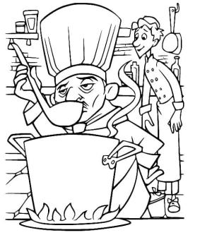 Ratatuy boyama sayfası,  coloring page, Skinner Çorba Tadıyor, 