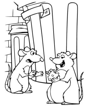 Ratatuy boyama sayfası,  coloring page, Remy ve Emile, 