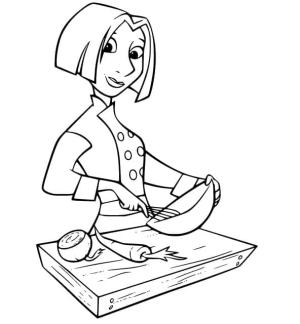 Ratatuy boyama sayfası,  coloring page, Ratatouille Colette Tatou Ücretsiz, 