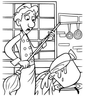 Ratatuy boyama sayfası,  coloring page, Sakar Linguini Ücretsiz, 