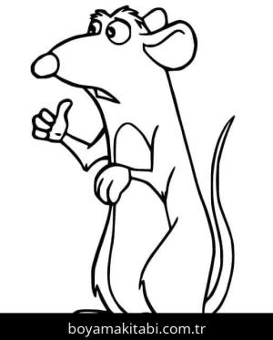 Ratatuy boyama sayfası – boyama çalışması, yaratıcılığı geliştirir