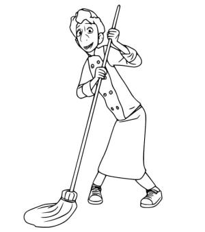 Ratatuy boyama sayfası,  coloring page, Ratatouille Komik Linguini, 