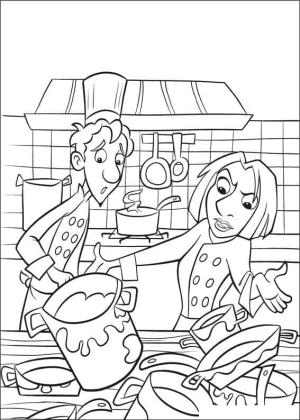 Ratatuy boyama sayfası,  coloring page, Linguini ve Colette Tatou, 