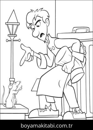 Ratatuy boyama sayfası – el becerilerini geliştirir, boyama çalışması