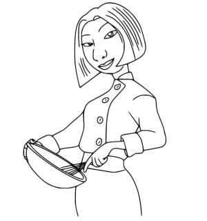 Ratatuy boyama sayfası,  coloring page, Ratatouille’den Colette Tatou, 