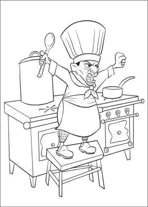 Ratatuy boyama sayfası,  coloring page, Ratatouille Kızgın Skinner, 