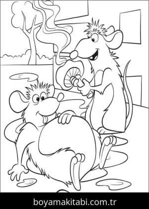 Ratatuy boyama sayfası – sanatsal çalışma, çocuklar için