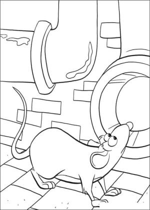 Ratatuy boyama sayfası,  coloring page, Ratatouille Meraklı Fare, 