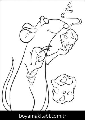 Ratatuy boyama sayfası – çocuk aktivitesi, PDF indir