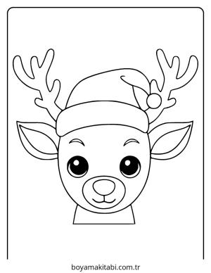 Reindeer boyama sayfası – boyama çalışması, yaratıcılığı geliştirir
