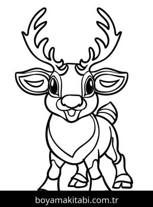 Ren Geyiği boyama sayfası – ücretsiz yazdır, boyama etkinliği