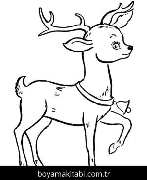 Ren Geyiği boyama sayfası – yaratıcılığı geliştirir, keyifli zaman