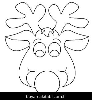 Ren Geyiği boyama sayfası – çocuk aktivitesi, PDF indir