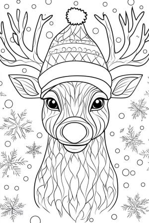 Ren Geyiği boyama sayfası,  coloring page, Ren geyiği resmi çiz, 