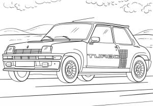 Renault boyama sayfası,  coloring page, Renault Turbo, 