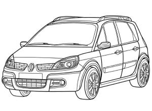 Renault boyama sayfası,  coloring page, Renault Scenic, 