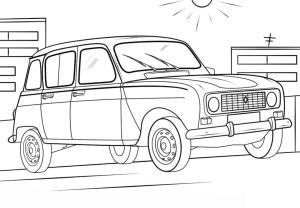 Renault boyama sayfası,  coloring page, Renault arabası, 