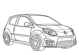 Renault boyama sayfası,  coloring page, Renault Twingo RS, 