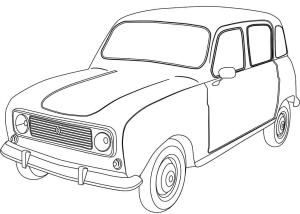 Renault boyama sayfası,  coloring page, Yazdırılabilir Renault arabası, 