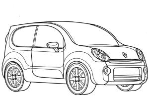 Renault boyama sayfası,  coloring page, Renault Kangoo Compact, 