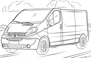 Renault boyama sayfası,  coloring page, Renault Trafic, 