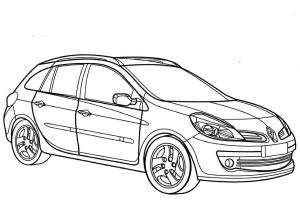 Renault boyama sayfası,  coloring page, Renault Clio estate, 